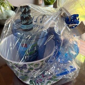 Summer Essentials Gift Basket with Blue Accents